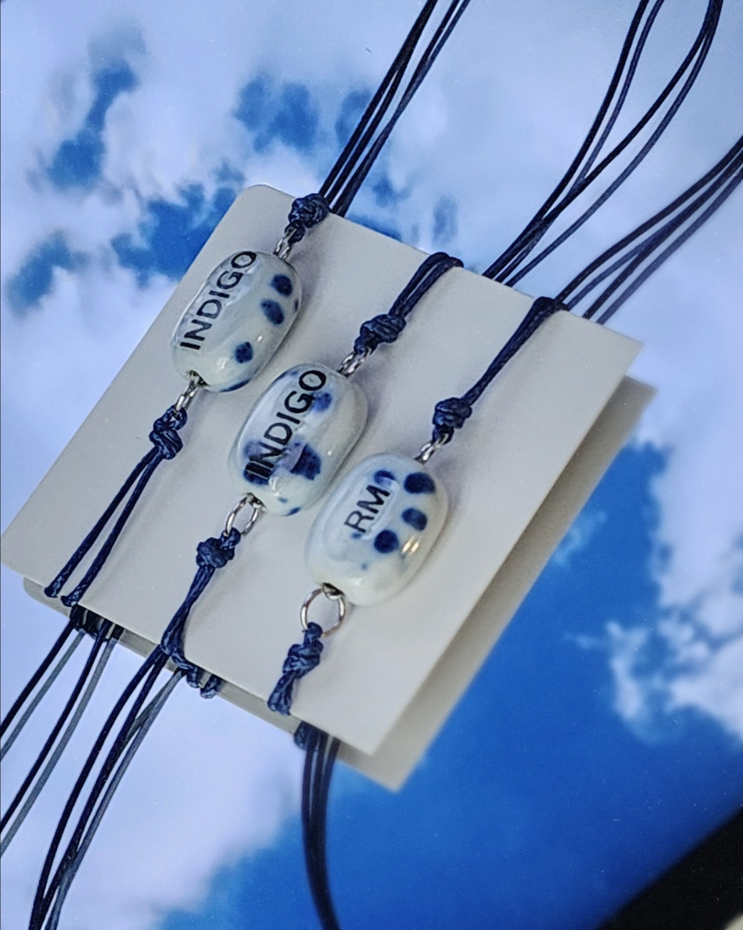 INDIGO necklace & bracelet set inspired by RM