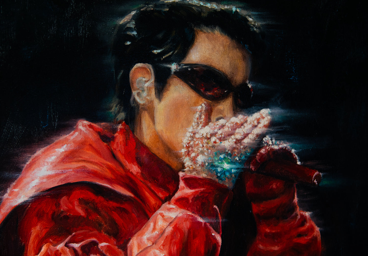 STOP - j-hope inspired canvas | oil 50 x 60 cm | unframed