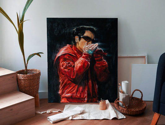 STOP - j-hope inspired canvas | oil 50 x 60 cm |  unframed