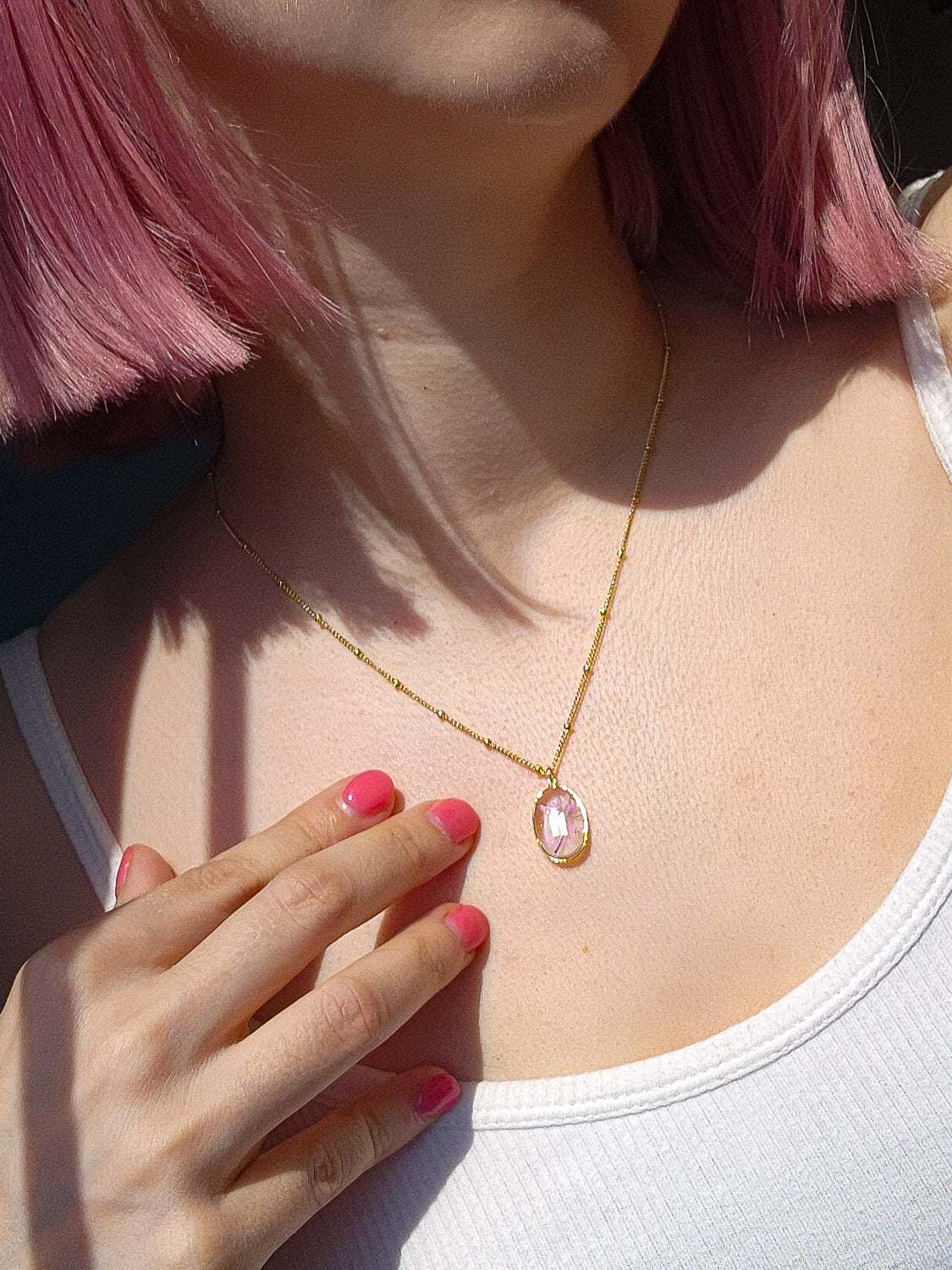 BTS inspired jewelry set necklace & earrings with leaves