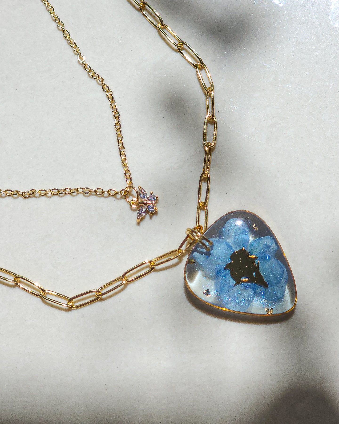 Guitar pick necklace inspired by Jimin's MUSE 🦋 14k gold-plated