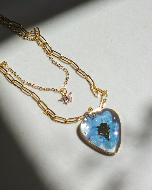 Guitar pick necklace inspired by Jimin's MUSE 🦋 14k gold-plated