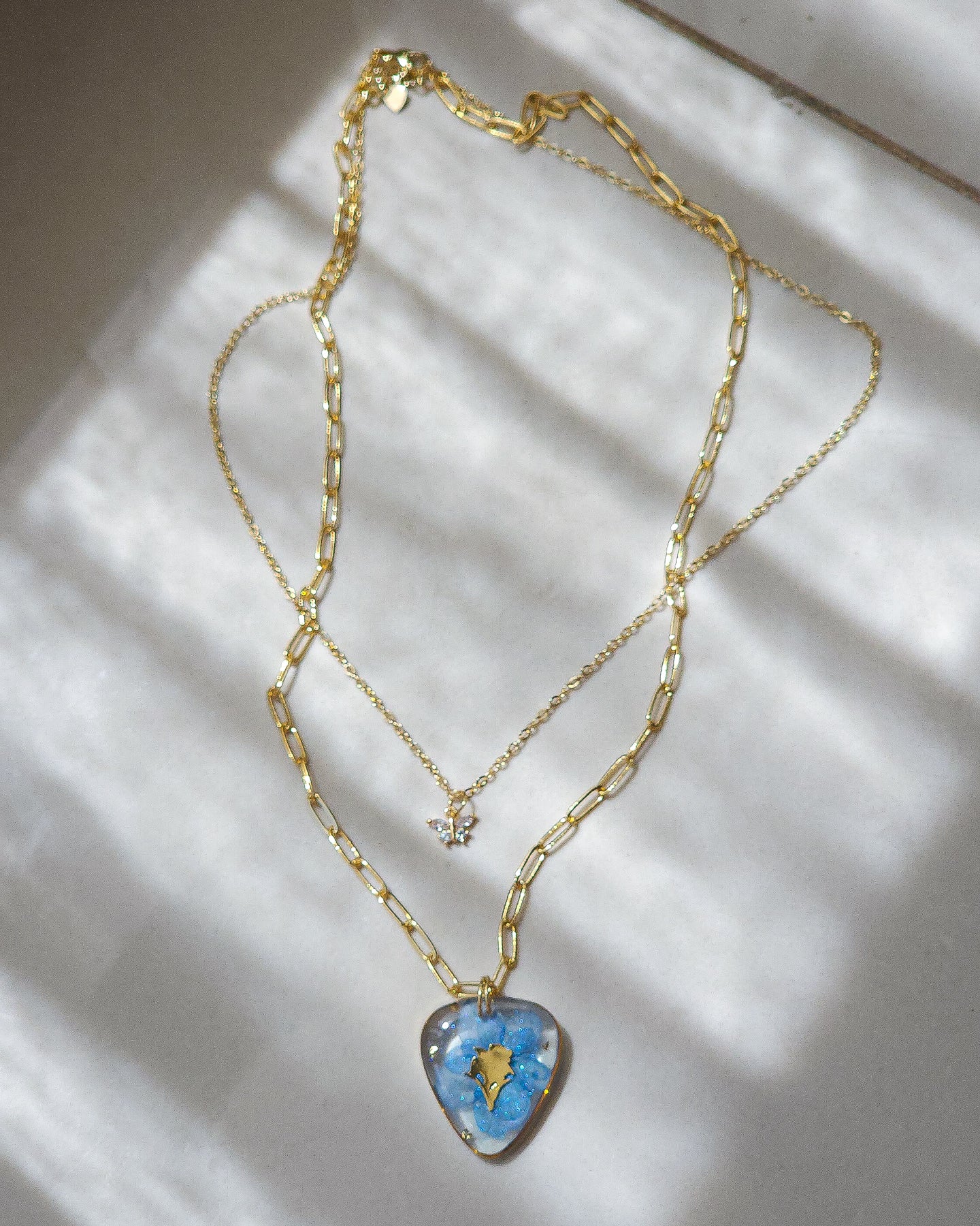 Guitar pick necklace inspired by Jimin's MUSE 🦋 14k gold-plated