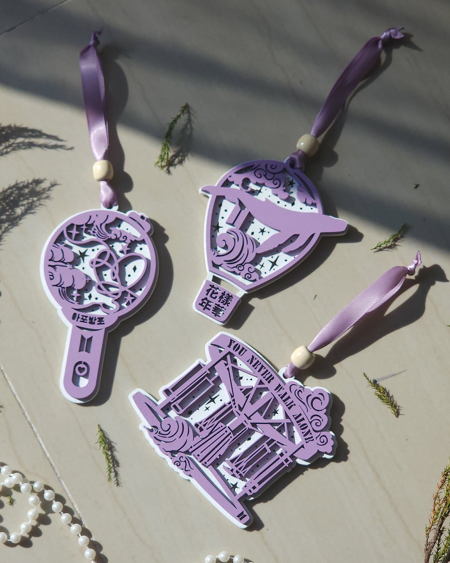 Set of Wooden Christmas Ornaments for Army 🎄