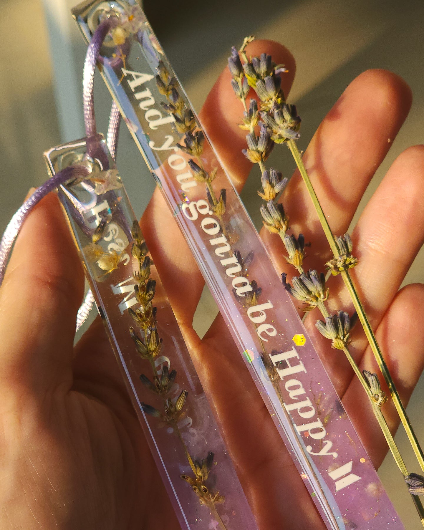 Epoxy Resin Ornaments with Real Flowers 🌷 lavender