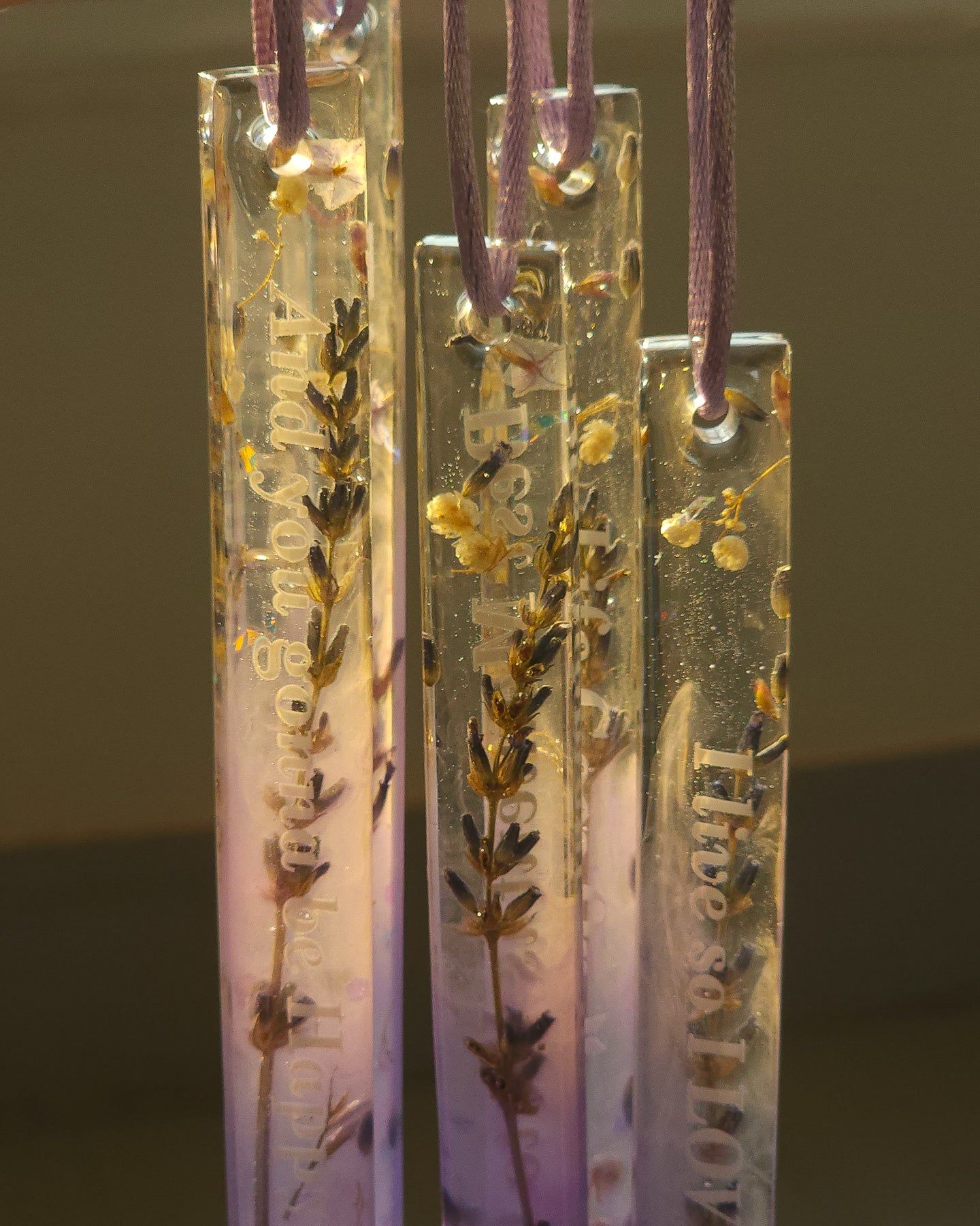 Epoxy Resin Ornaments with Real Flowers 🌷 lavender