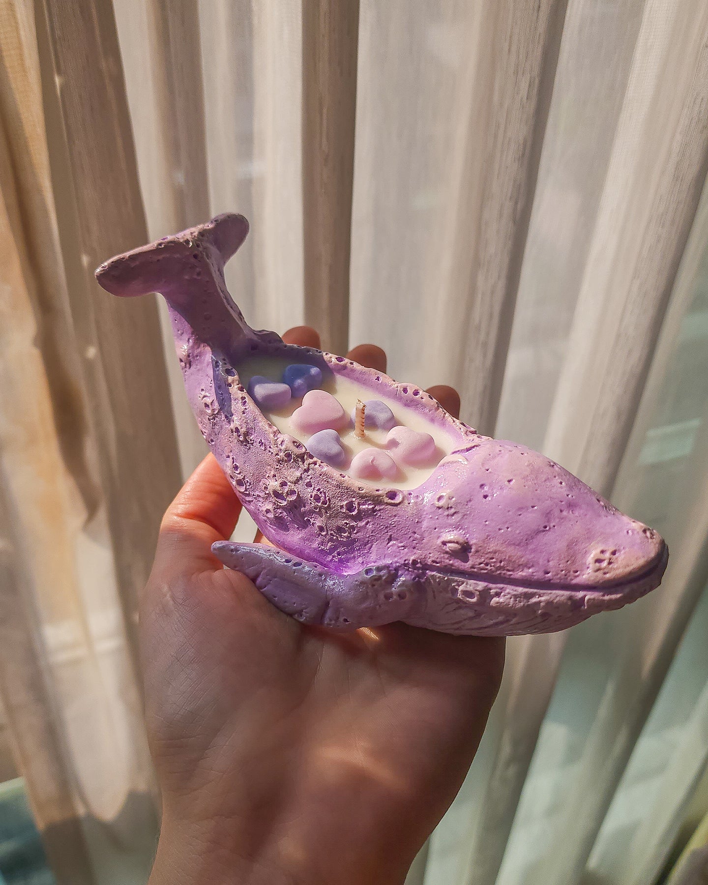Handcrafted Purple Whale Decor Candle 💜 Wild Black Currant scent