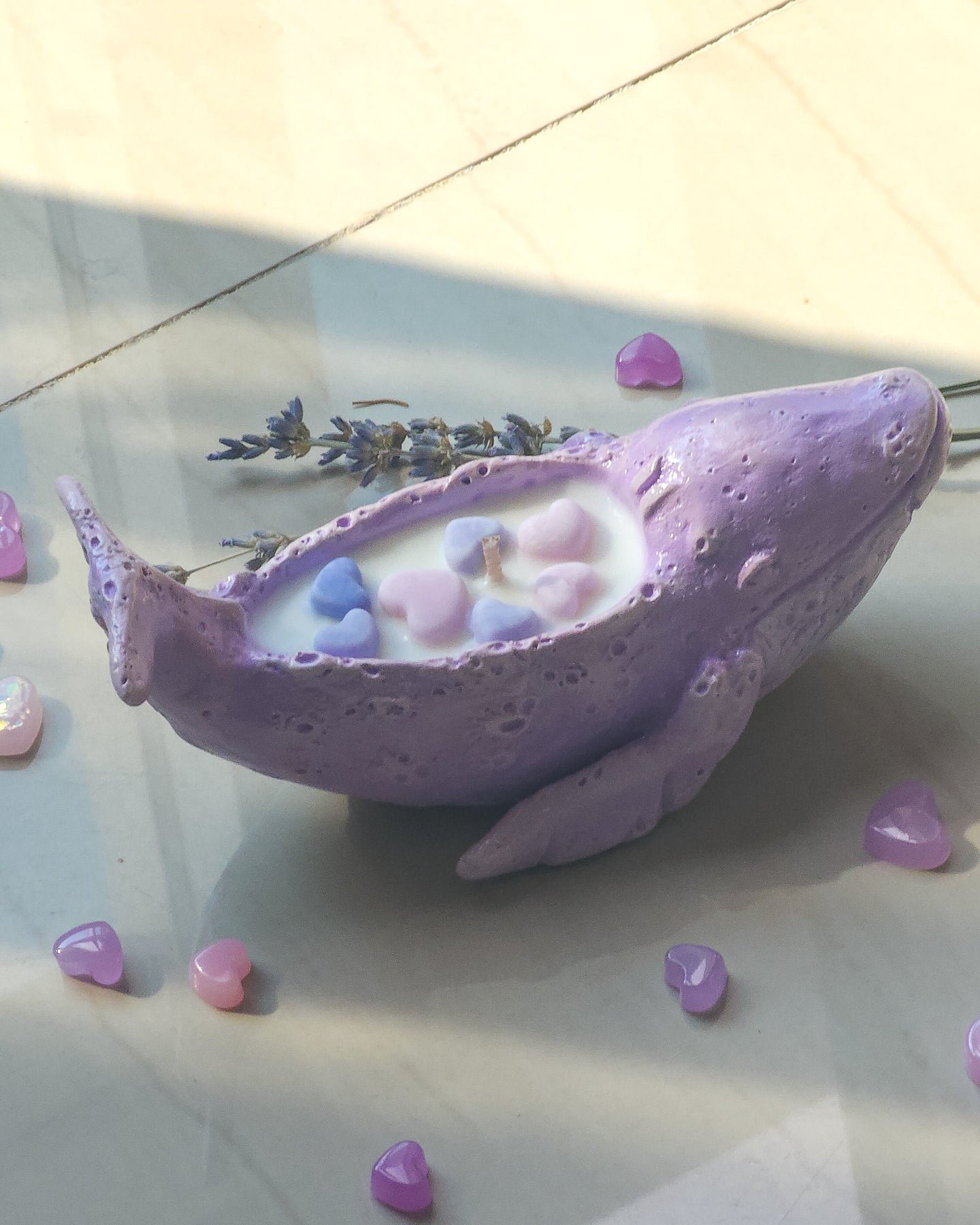 Handcrafted Purple Whale Decor Candle 💜 Wild Black Currant scent