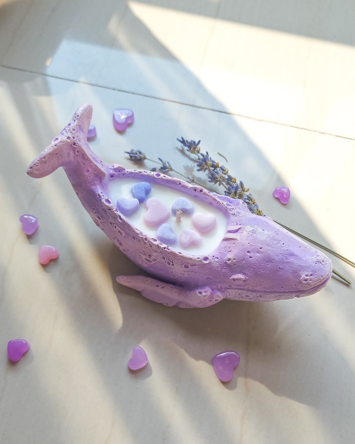 Handcrafted Purple Whale Decor Candle 💜 Wild Black Currant scent