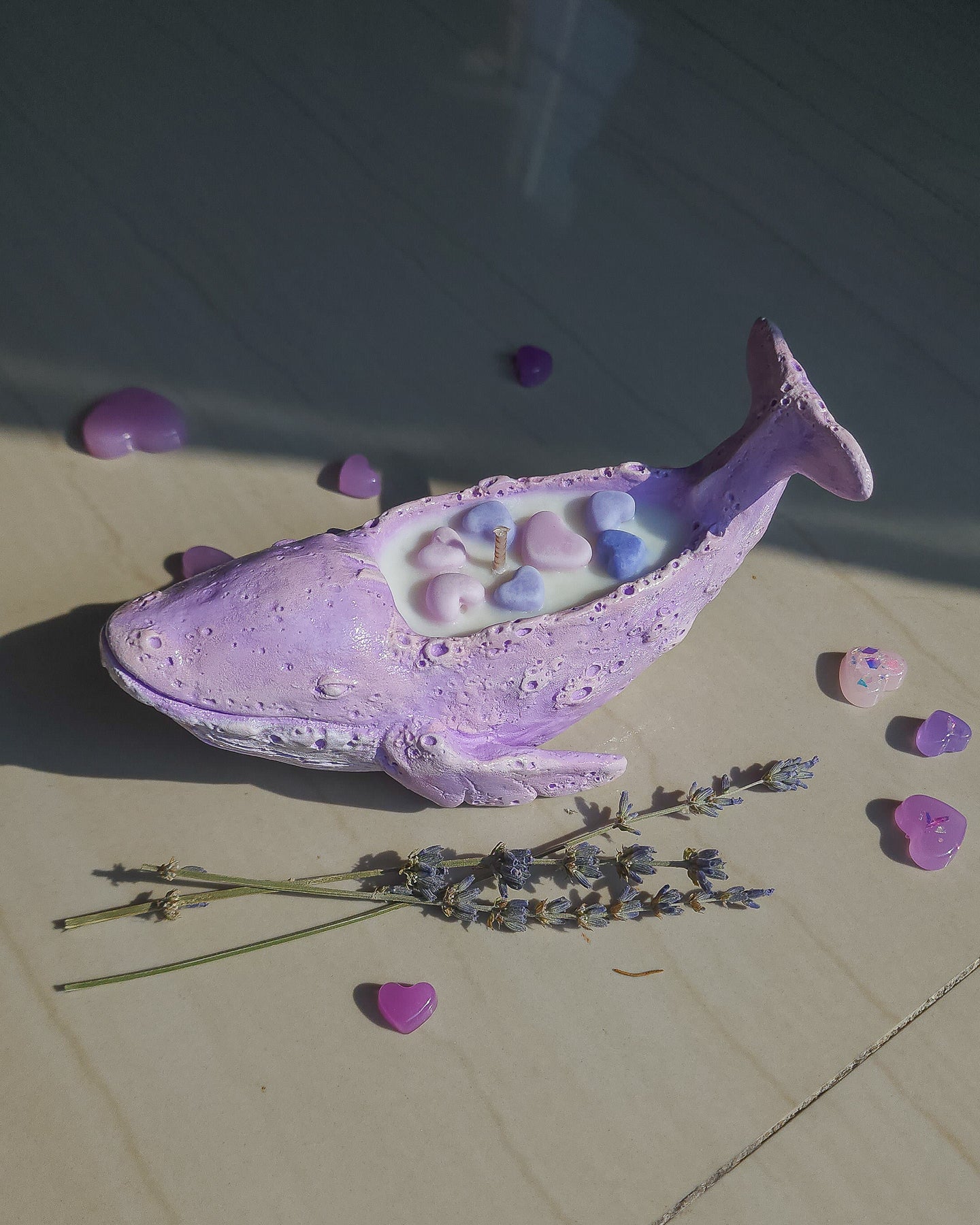 Handcrafted Purple Whale Decor Candle 💜 Wild Black Currant scent