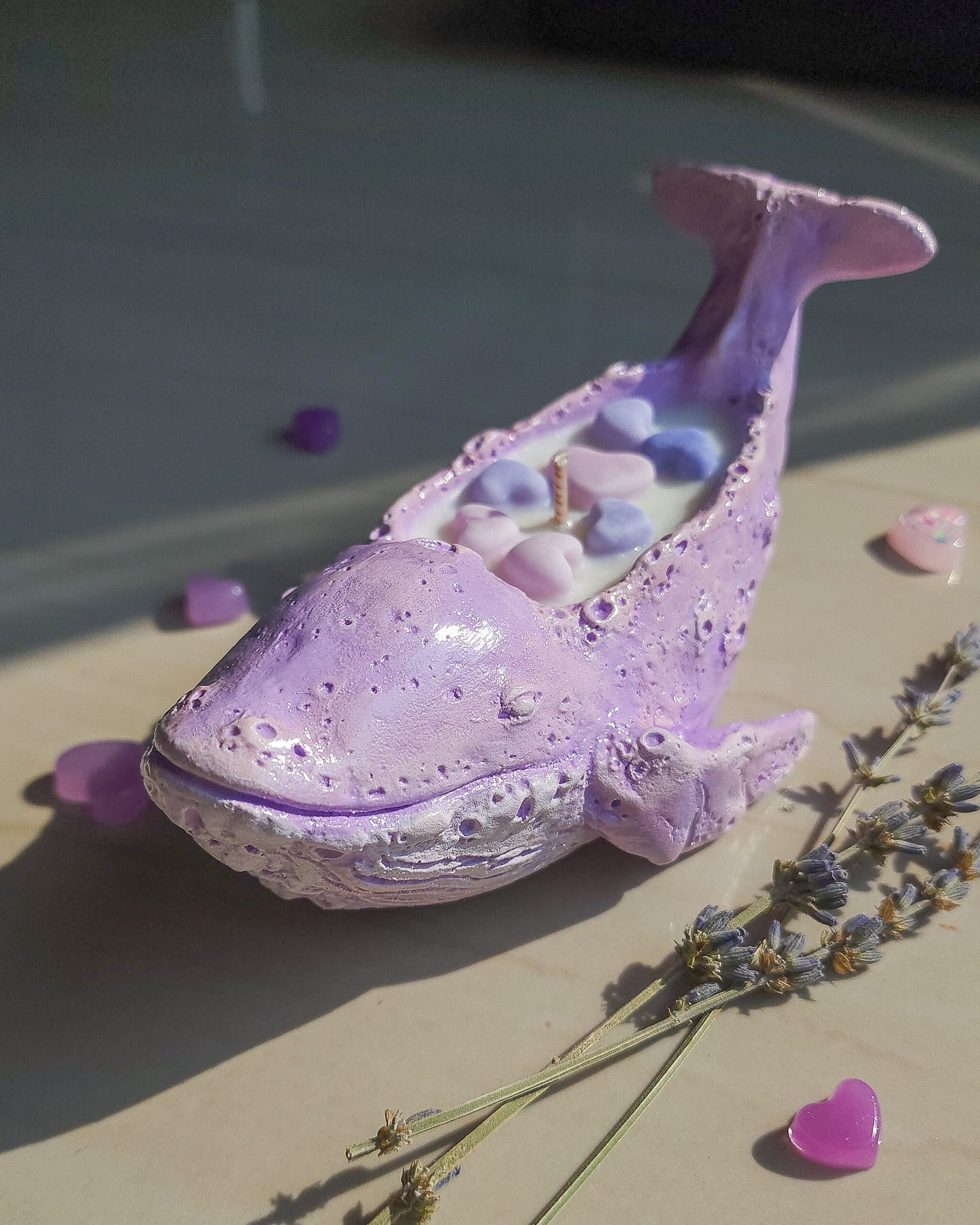 Handcrafted Purple Whale Decor Candle 💜 Wild Black Currant scent