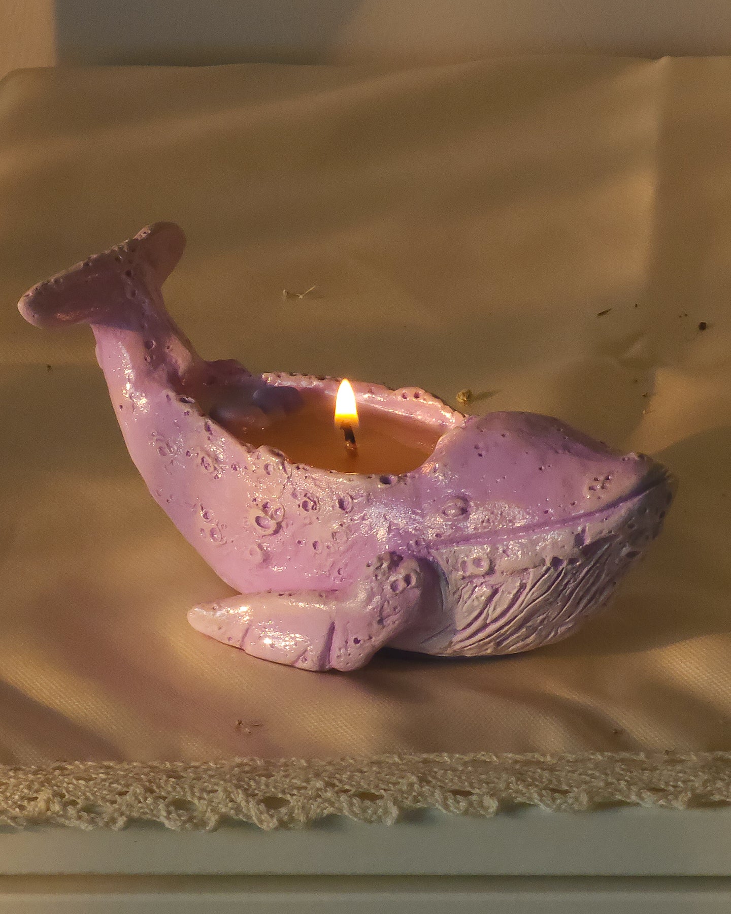 Handcrafted Purple Whale Decor Candle 💜 Wild Black Currant scent