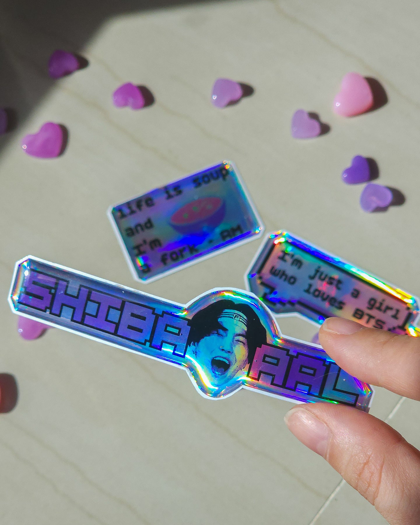 Holographic 3D stickers set ✨