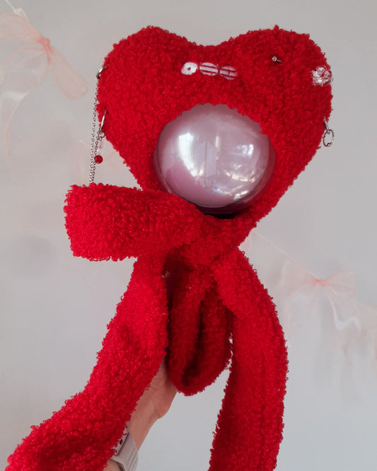 Fluffy Heart | Army Bomb Cover | red - pierced❤️