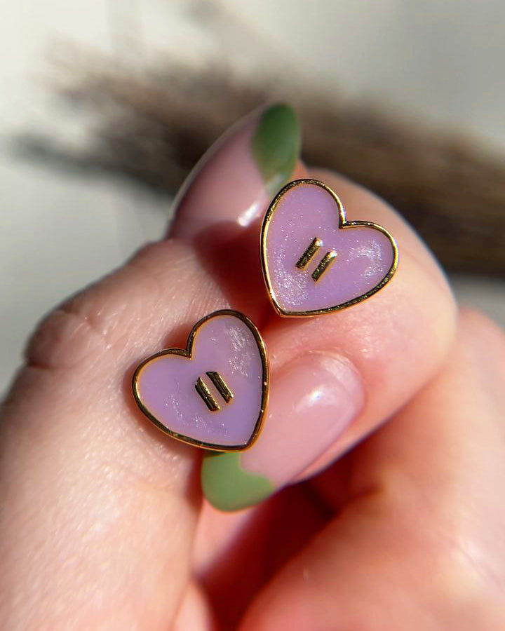 Tiny Hearts earrings inspired by BTS | 14k gold plated PURPLE 💜