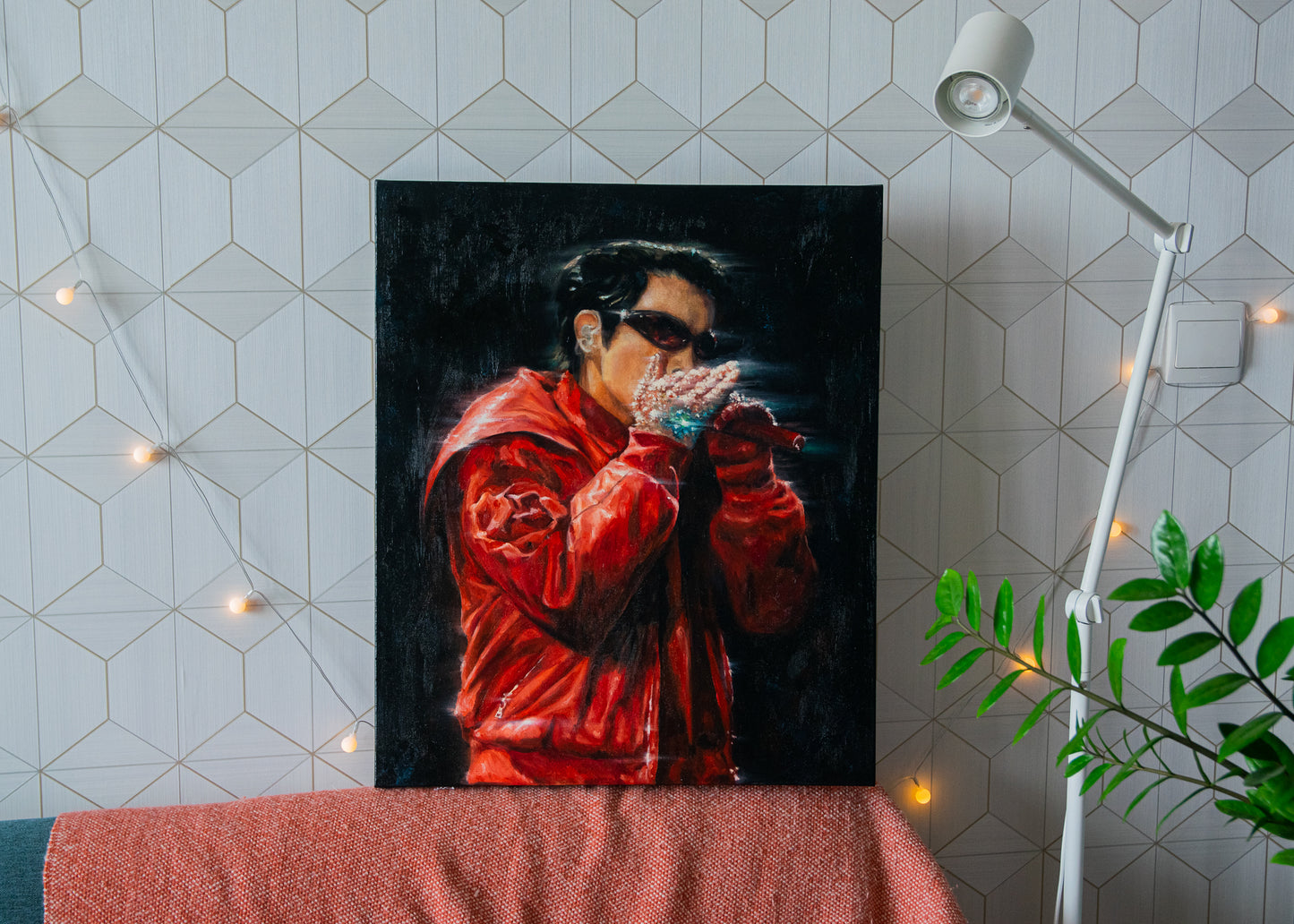 STOP - j-hope inspired canvas | oil 50 x 60 cm |  unframed