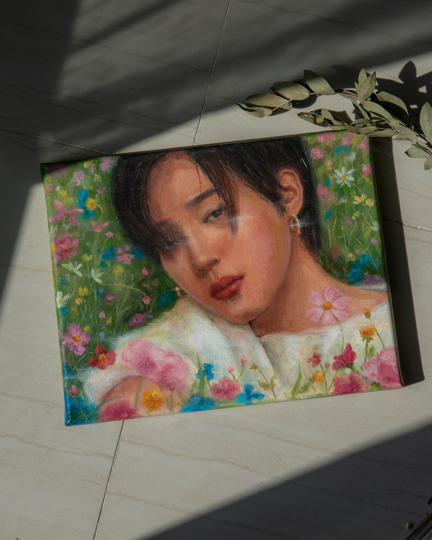 Jimin in Bloom | oil painting 20x24 cm