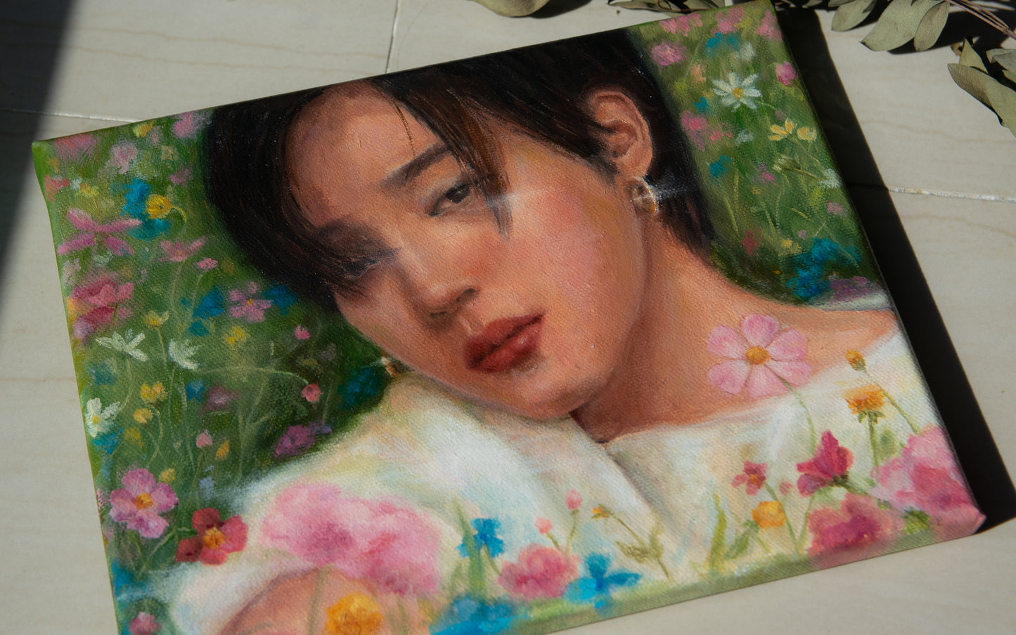 Jimin in Bloom | oil painting 20x24 cm