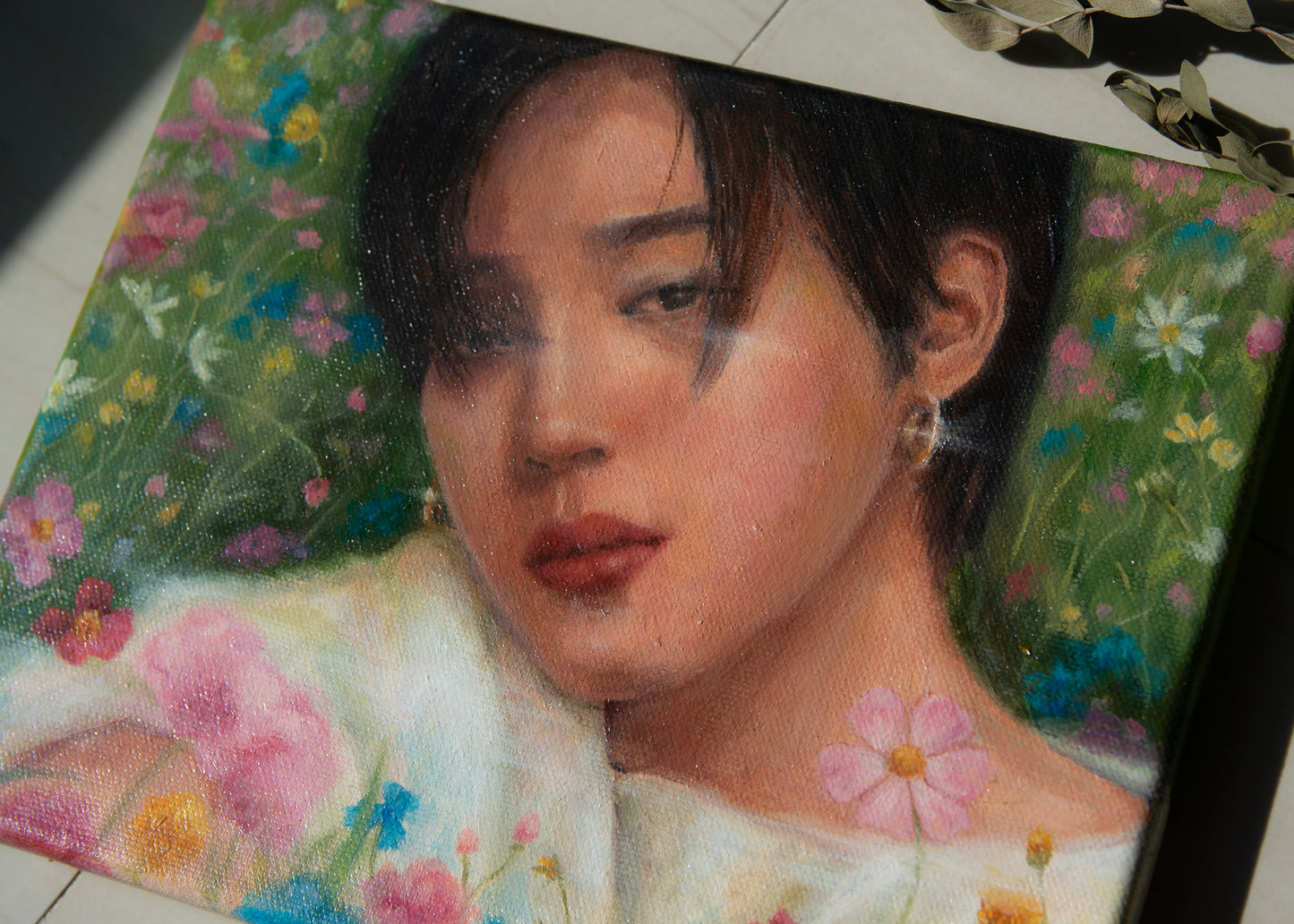 Jimin in Bloom | oil painting 20x24 cm