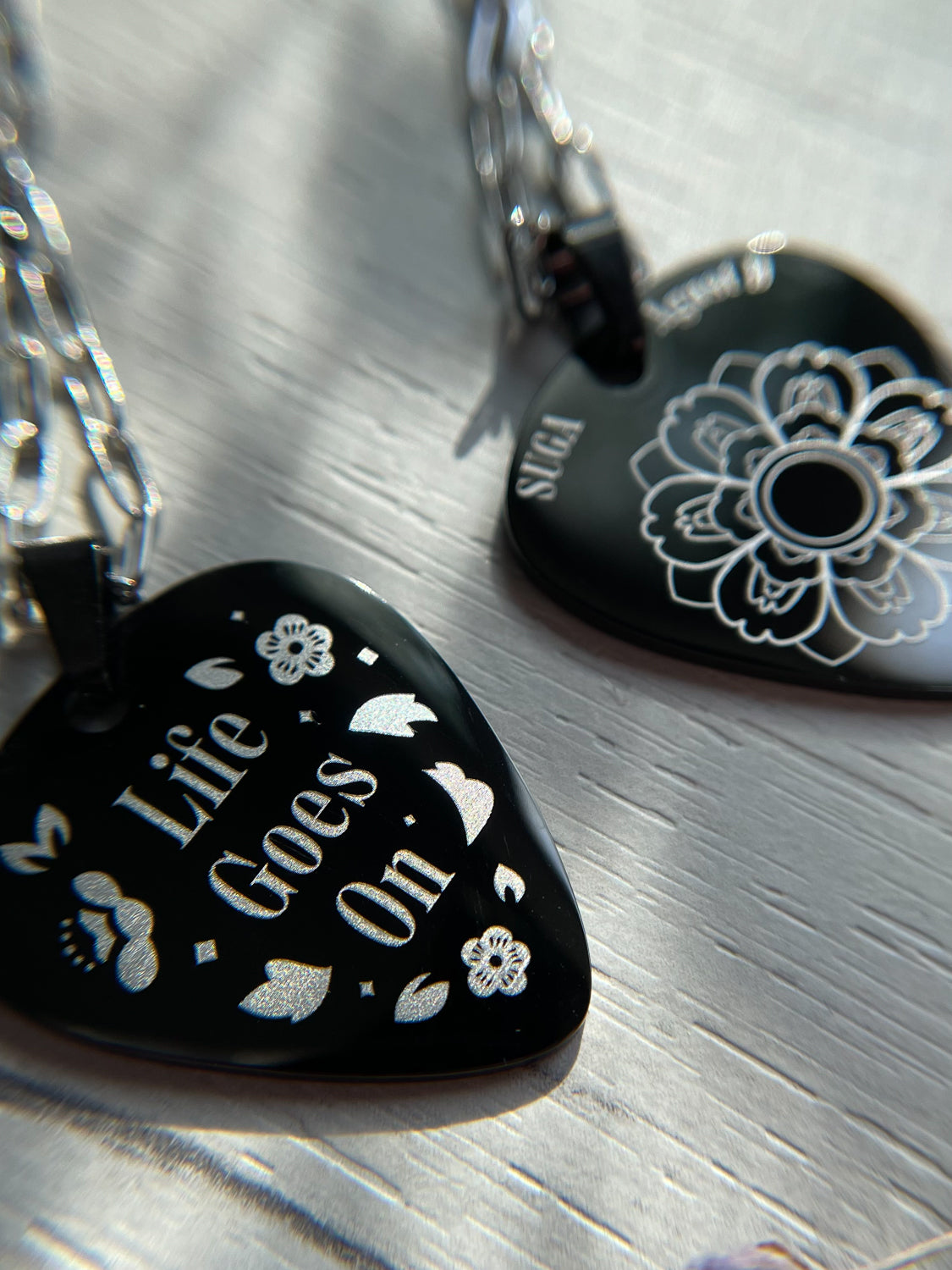 D-DAY guitar pick necklace inspired by Agust D